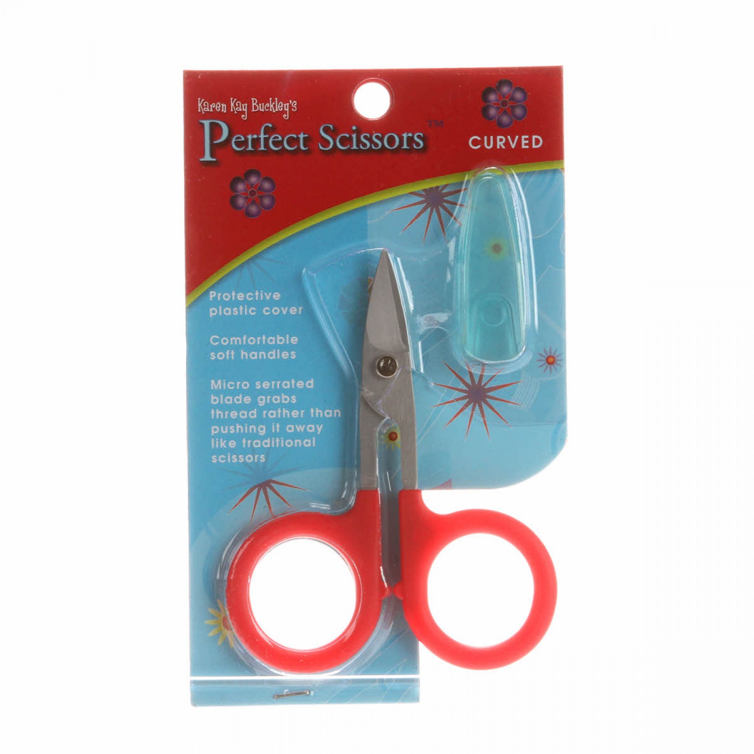 3-3/4 Perfect Scissors by Karen Kay Buckley Curved Red 